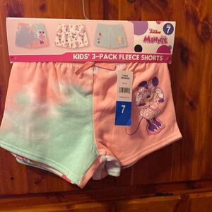 BRAND NEW GIRLS  3 PACK OF FLEECE SHORTS SIZE 7! NWT!
